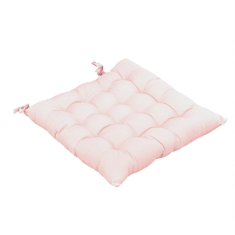 SOPHIE - Coussin de Chaise Matelassé 38x38cm Coton Coloris Pivoine