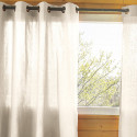 SOPHIE - Rideau 140x260cm Coton Coloris Grège Œillets Inox