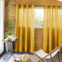SOPHIE - Rideau 140x260cm Coton Coloris Safran Œillets Inox