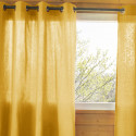SOPHIE - Rideau 140x260cm Coton Coloris Safran Œillets Inox