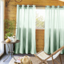 SOPHIE - Rideau 140x260cm Coton Coloris Menthe Œillets Inox