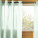 SOPHIE - Rideau 140x260cm Coton Coloris Menthe Œillets Inox