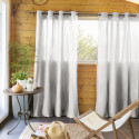 SOPHIE - Rideau 140x260cm Coton Coloris Nuage Œillets Inox