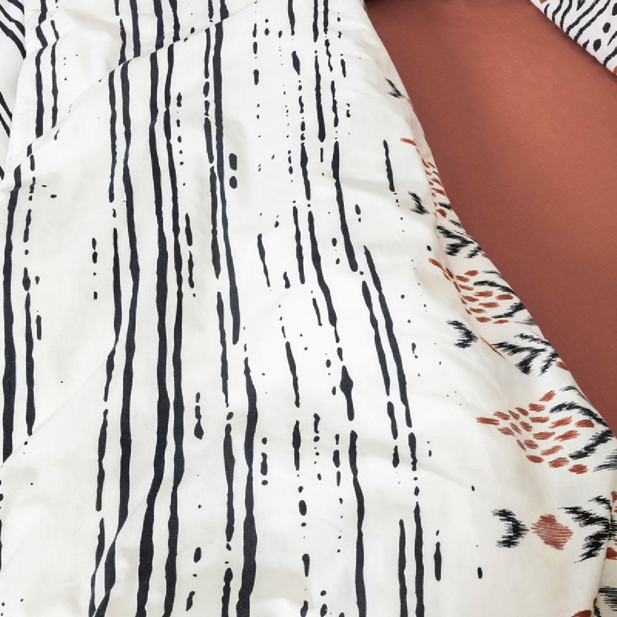 Housse De Couette Microfibre 140x200 Cm – Imprimé Texte Art Chinois Bambou – 2 Taies D’oreiller – Fermeture éclair, Lavable Machine