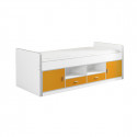 BAYMAX - Lit Multi-Rangement 90x200cm Jaune