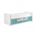 BAYMAX - Lit Multi-Rangement 90x200cm Turquoise