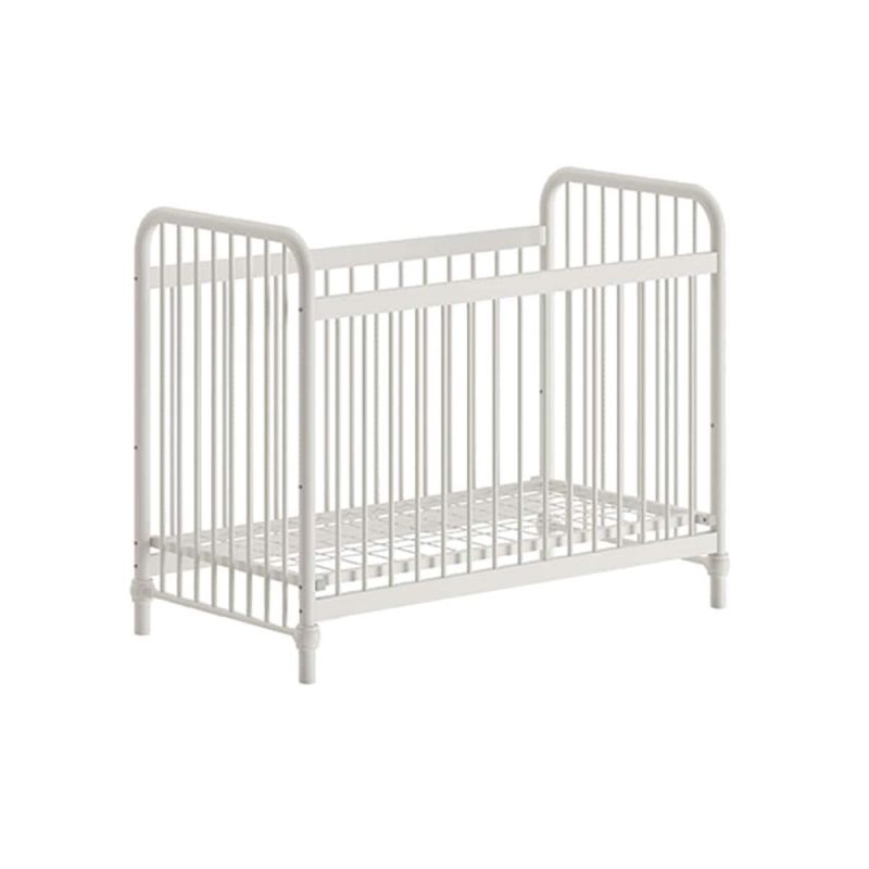 Alvi® Flèche de lit enfant Standard métal blanc, ronde