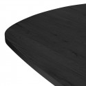 ALPHA - Table Repas Ovale 200cm Aspect Bois Noir Piètement Etoile