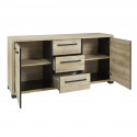 MARCO - Ensemble Complet Buffet 2 Portes et Table 170 cm Aspect Bois