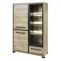 MARCO - Ensemble Complet Buffet 2 Portes et Table 230 cm Aspect Bois