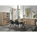 MARCO - Ensemble Complet Buffet 3 Portes et Table 170 cm Aspect Bois