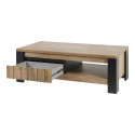 CLODIUS - Ensemble Salon Meuble TV et Table Basse 1 Tiroir et 1 Niche