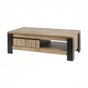 CLODIUS - Ensemble Salon Meuble TV et Table Basse 1 Tiroir et 1 Niche