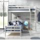 SLEEPY - Lit Mezzanine 90x200cm Blanc avec Lit 90x200cm