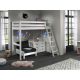 SLEEPY - Lit Mezzanine Blanc 90x200cm avec Fauteuil et Commode