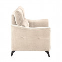 BURGOS - Canapé Fixe 2 Places Tissu Waterproof Beige