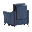BURGOS - Fauteuil Electrique Tissu Waterproof Bleu