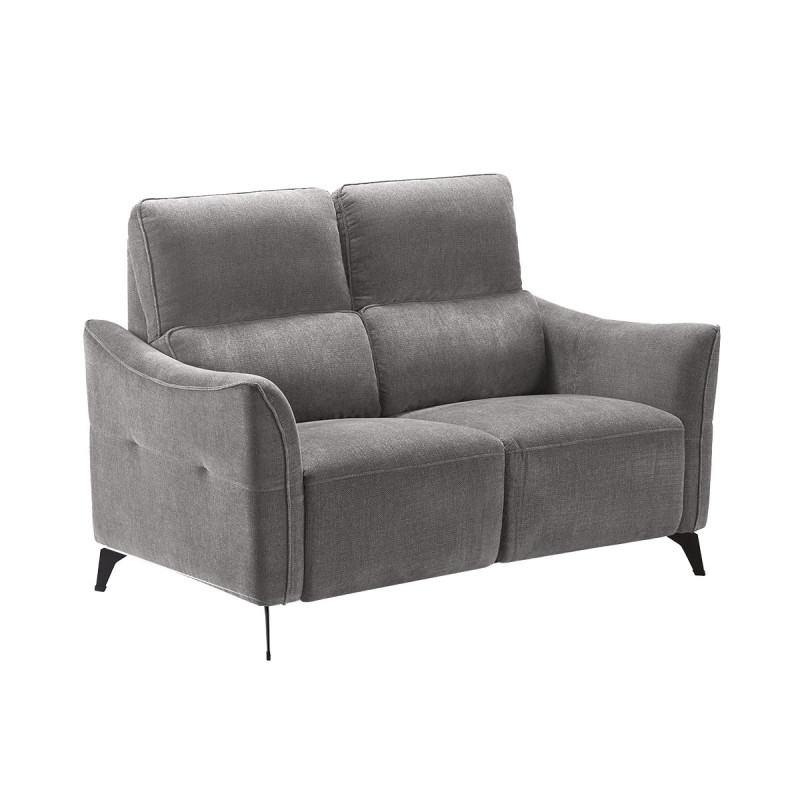 BURGOS - Canapé Fixe 2 Places Tissu Waterproof Gris BURGOS - Canapé Fixe 2 Places Tissu Waterproof Gris