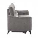 BURGOS - Canapé 3 Places Electrique Tissu Waterproof Gris
