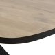 CANYON - Table Ovale 200cm Aspect Bois Piètement Etoile Métal Noir