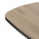 CANYON - Table Ovale 230cm Aspect Bois Piètement Araignée Métal Noir
