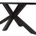 CANYON - Table Ovale 230cm Aspect Bois Piètement Araignée Métal Noir