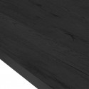 NOX - Table Rectangulaire 170cm Aspect Bois Noir Piètement Etoile Métal Noir