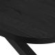 NOX - Table Ovale 200cm Aspect Bois Piètement Etoile Métal Noir