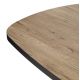 SCARLET - Table Ovale 230cm Aspect Bois Piètement Araignée Métal Noir