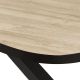 FRANK - Table Ovale 200cm Aspect Bois French Oak Piètement Etoile Métal Noir