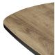 TROPIX - Table Ovale 230cm Aspect Bois Piètement Etoile Métal Noir
