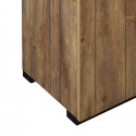 GLESS - Buffet 4 Portes Aspect Bois Façon Lambris