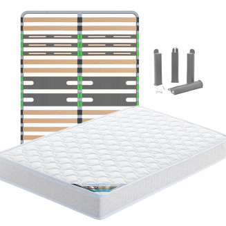 CHYPRE - Pack Matelas + AltoZone 140x190 + Pieds