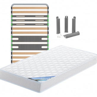 IBIZA - Pack Matelas + AltoZone 90x190 + Pieds