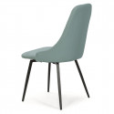 UNDY - Lot de 4 Chaises Pivotantes Tissu Vert Céladon