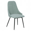 UNDY - Lot de 6 Chaises Pivotantes Tissu Vert Céladon