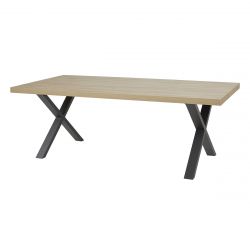 MASSIRE - Table Rectangulaire 200cm Aspect Bois