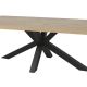 CANYON - Table Rectangulaire 170cm Aspect Bois Piètement Etoile Métal Noir
