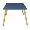 HIPPOLYTE - Ensemble Table et Chaises pour Enfants Décor Dinosaure Bleu