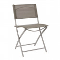 SANAE - Lot de 4 Chaises de Jardin Pliantes Beige