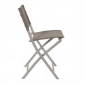 SANAE - Lot de 4 Chaises de Jardin Pliantes Beige