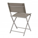 SANAE - Lot de 4 Chaises de Jardin Pliantes Beige