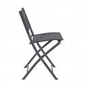 SANAE - Lot de 4 Chaises de Jardin Pliantes Grises