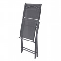 SANAE - Lot de 4 Chaises de Jardin Pliantes Grises