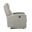 LERIDA - Fauteuil Relax Electrique Tissu Gris Clair