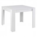 DENAE - Table de Repas Carrée 100cm Laquée Blanc Brillant