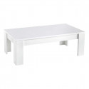 DENAE - Ensemble Salon Complet Laqué Blanc Brillant Meuble TV + Table Basse + Vitrines Leds