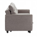 ALTAMIRA - Canapé 3 Places Convertible Tissu Gris Foncé