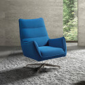 LAREDO - Fauteuil Pivotant Tissu Maille 3D Bleu