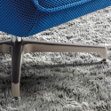 LAREDO - Fauteuil Pivotant Tissu Maille 3D Bleu